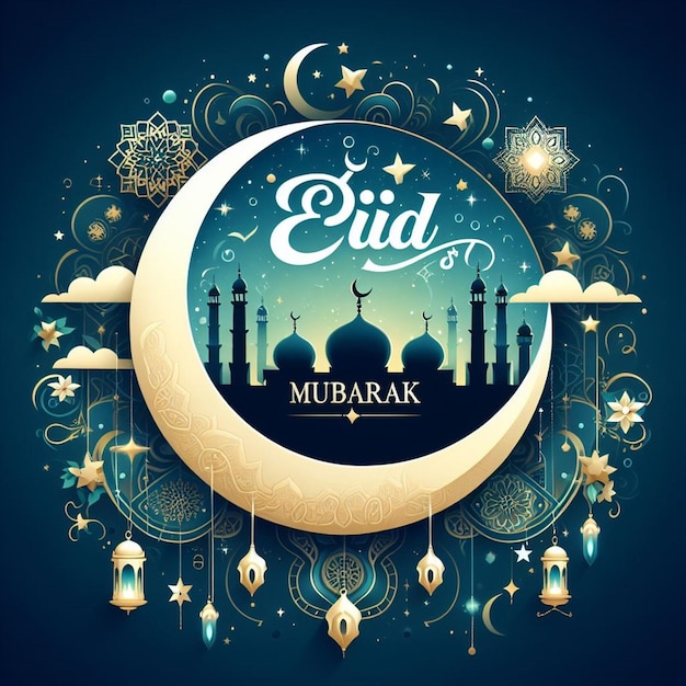 Foto dit ontwerp is voornamelijk gemaakt voor eid ul fitr en eid ul adha