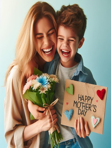 Dit prachtige bloemen 3D-ontwerp is gemaakt voor Happy Mothers Day