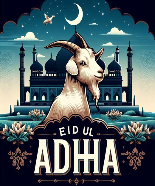 Foto dit prachtige ontwerp is gemaakt voor het islamitische mega-evenement eid ul adh