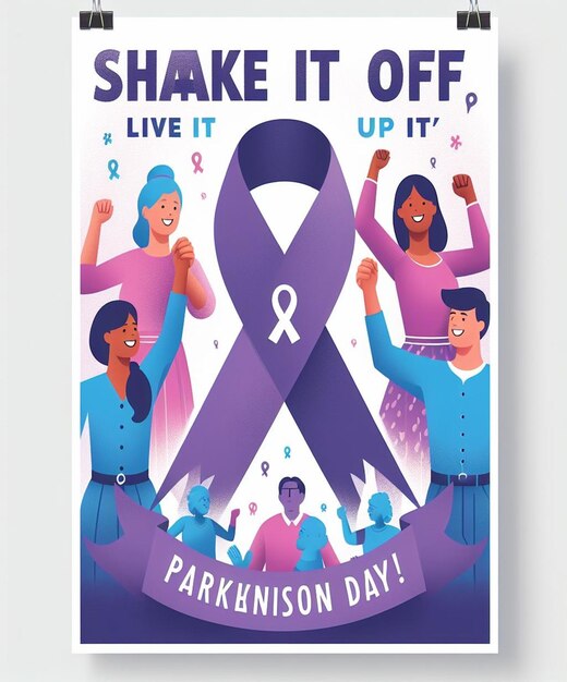 Foto dit prachtige ontwerp is gemaakt voor parkinson day.