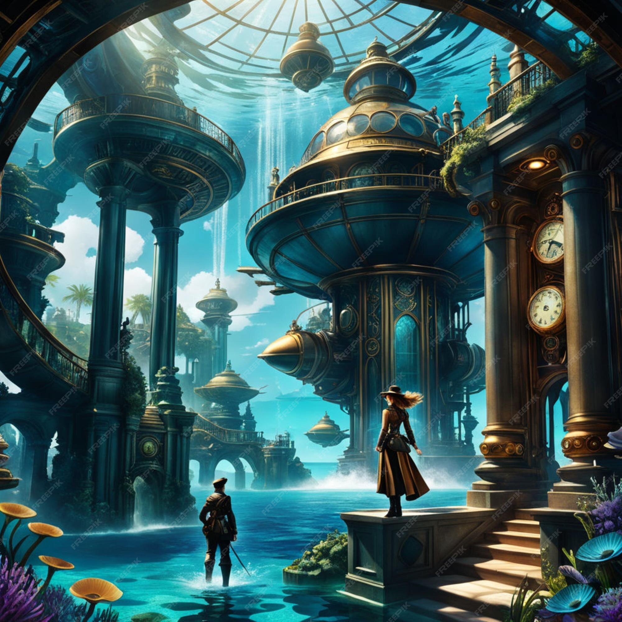 Premium AI Image  Dive into Atlantis' hidden tech and discover 