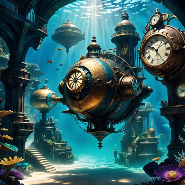 Dive into Atlantis' steampunk adventure discovering forgotten enigmas