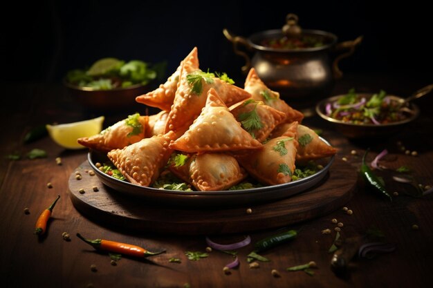 Photo dive into deliciousness with samosas