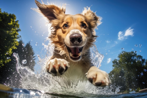 Погрузитесь в развлечения Приключения Сплэша, собаки, любящей воду