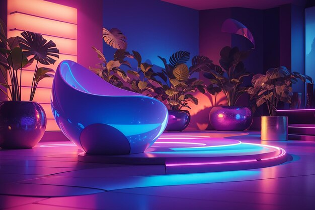 Dive into a neon dreamscape mesmerizing uv ultraviolet light composition for creative projects