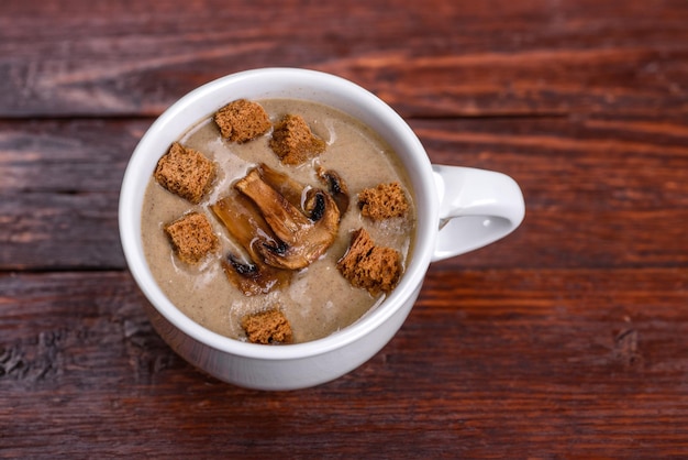 Dive into the richness of fresh mushroom puree soup with spices