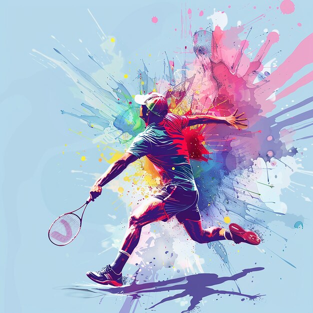 Dive into the World of Badminton Premium Vector