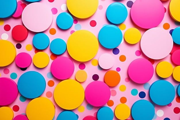 Dive into a world of colorful polka dots and artistic ingenuity generated by AI