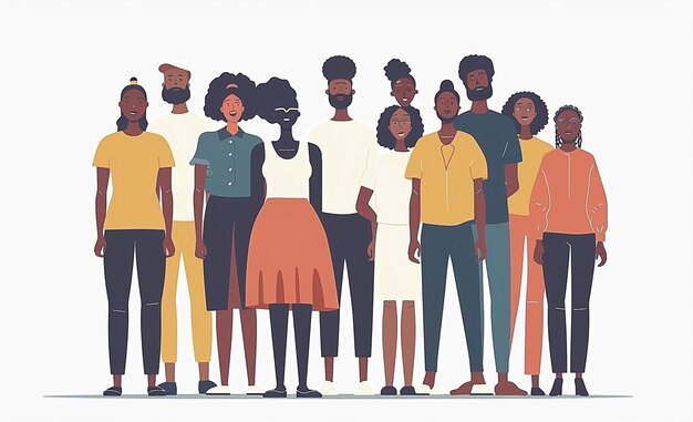 Photo diverse african american group advocating for social justice and environmental action