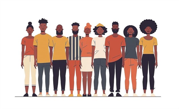 Photo diverse african american group advocating for social justice and environmental action