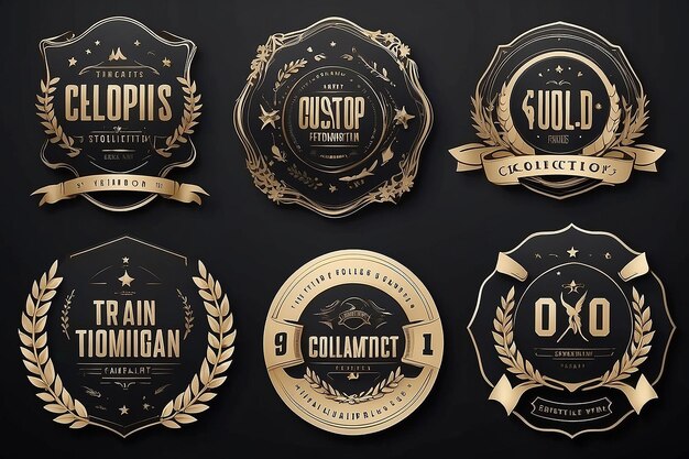 Photo diverse badge templates collection premium quality and stylish designs