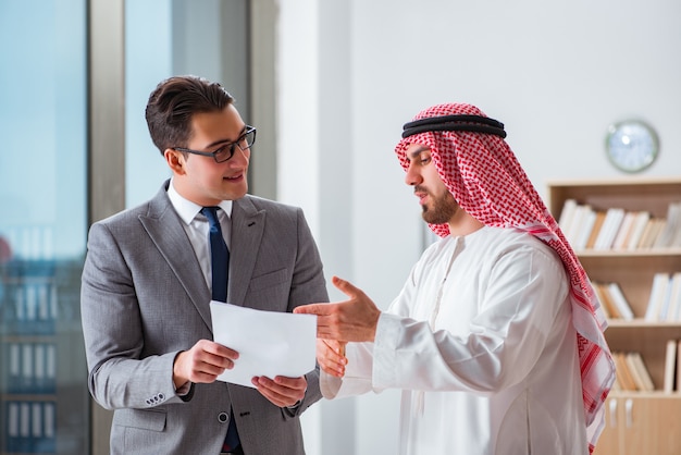 Diverse business concept with arab businessman