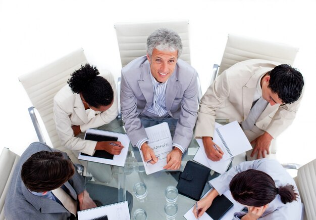 A diverse business group in a meeting 