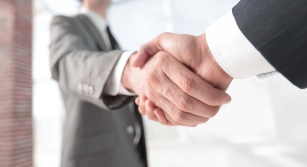 Diverse business male shaking hands