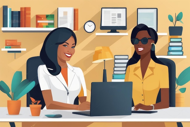 Diverse Businesswomen Embracing Success in Modern Workplace