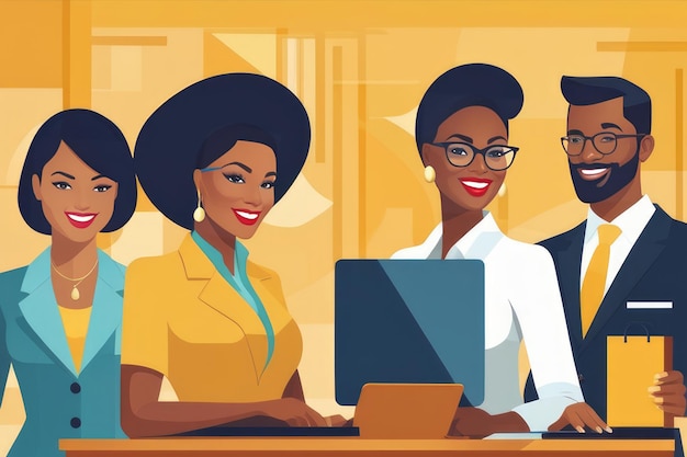 Diverse Businesswomen Embracing Success in Modern Workplace