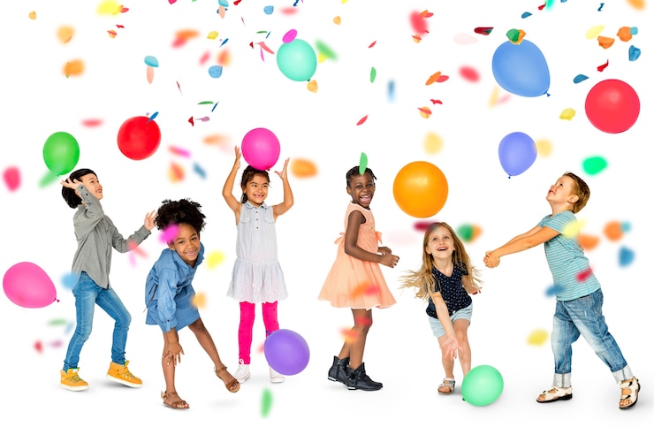 Photo diverse children shoot