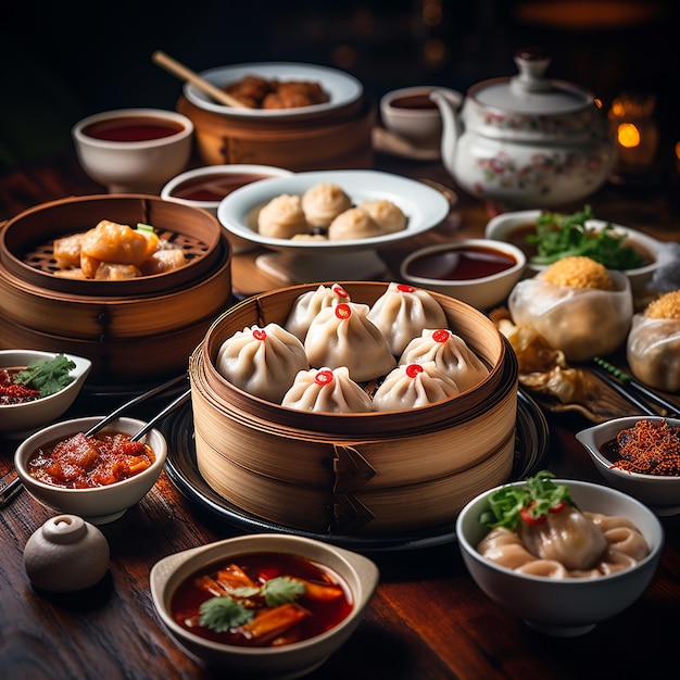 Diverse Chinese keuken Dim Sum Delight