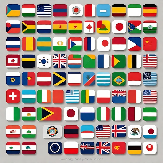 Коллаж разнообразных стран