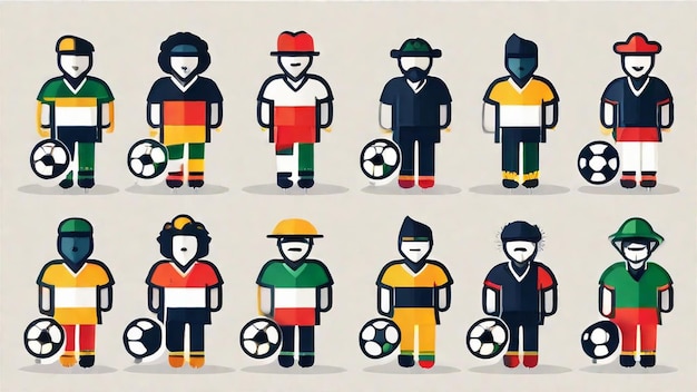 Photo diverse cultural soccer match