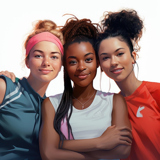 Diverse and Empowered Nike's Virtual Squad of Teenage Sports Avatars Celebrating Ethnic Diversity