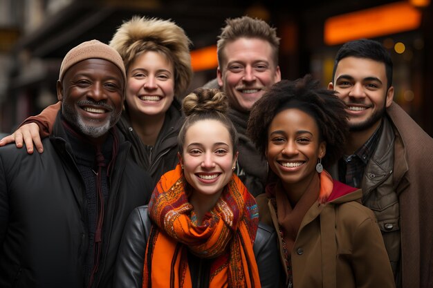 Foto diverse etnische groepen ai-generatie