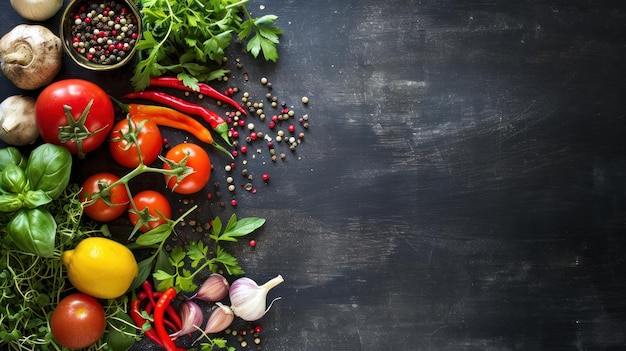 Diverse groenten op tafel