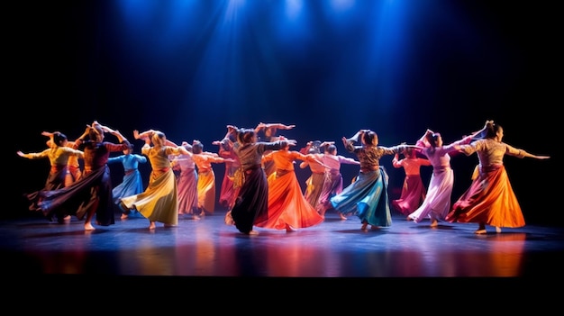 A diverse group of dancers performing on stage