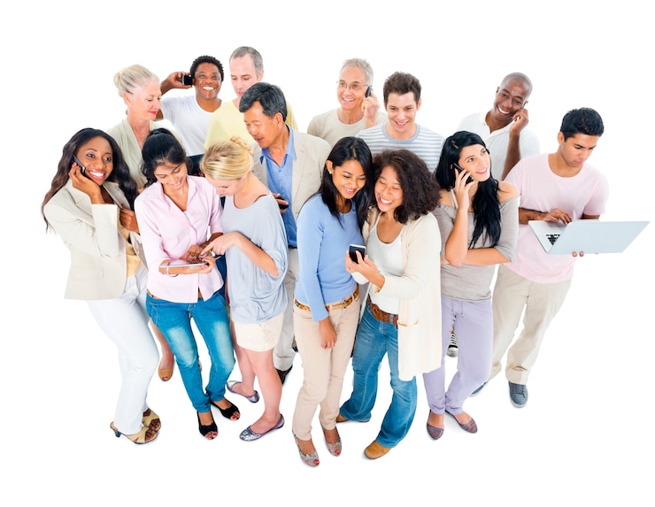 Photo diverse group of people