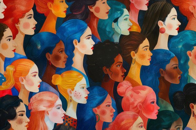 a diverse group of women of different ethnicities and ages