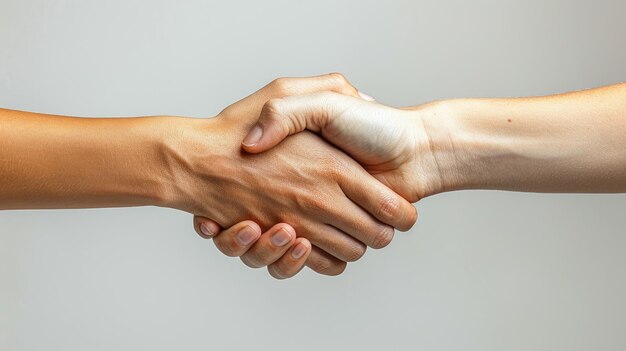 Diverse Hands United in Firm Handshake of Agreement