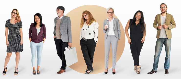 Foto diverse kantoormedewerkers mockup