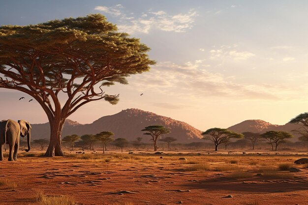 Premium Photo  Diverse landscapes of Africa from deserts to Generative ai