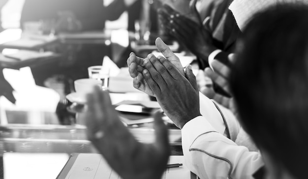 Diverse Mensen Klappen Handen Conferentie