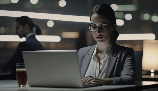 Diverse Office Portrait of Beautiful Indian IT Programmer Working on Desktop Computer Smiling Fem