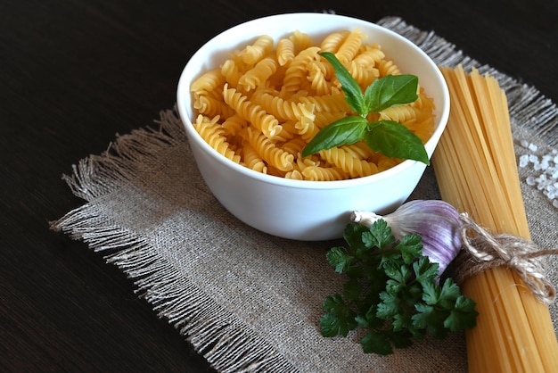 Diverse pasta Kookconcept Bovenaanzicht