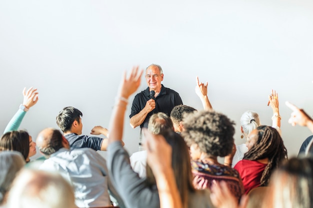 Diverse people in a seminar