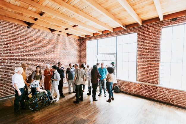 Diverse people in a workshop