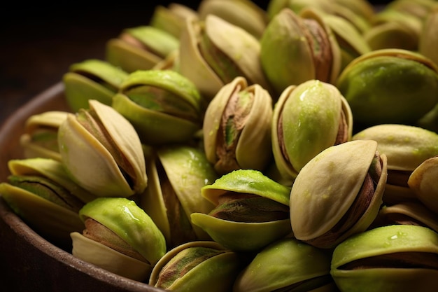 Foto mercato diversificato di pistacchi generate ai