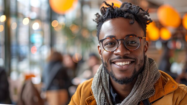 Photo diverse professional happy bisexual man working on laptop in contemporary coworking office