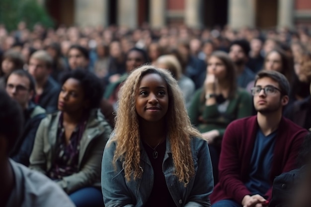 Diverse students group listening to favorite subject college student preparing for exam learning