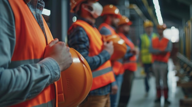 Diverse team of engineers ready for construction project with safety gear