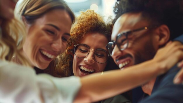 Photo diverse top leadership program fun learning moment captured in cinematic closeup