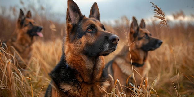 Diverse Types Comparison Different Features of Shepherd Dogs Concept Shepherd Breeds Characteristics Temperament Exercise Needs Grooming Requirements