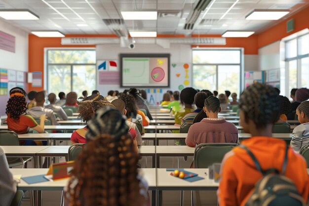 Foto vertice sulla diversità nell'istruzione che affronta i problemi sistemici