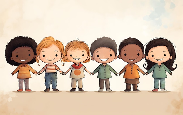 Photo diversity equity and inclusion concept for kids