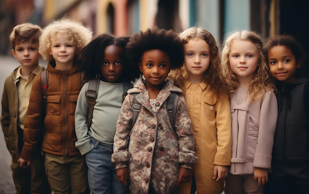 Photo diversity equity and inclusion concept for kids