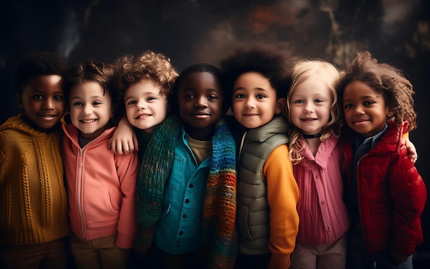 Photo diversity equity and inclusion concept for kids