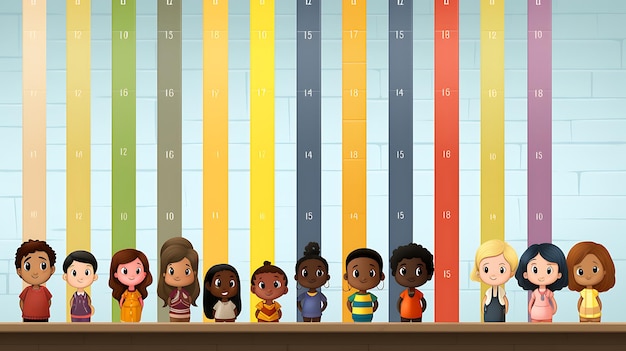 Photo diversity equity and inclusion kids illustration concept background