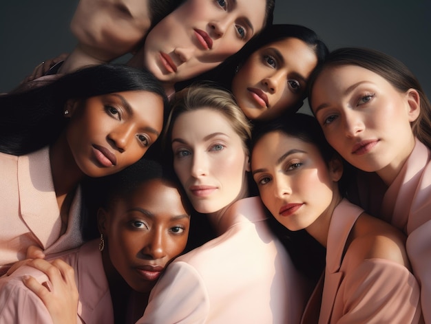 Foto diversità etnica donna in stile poster